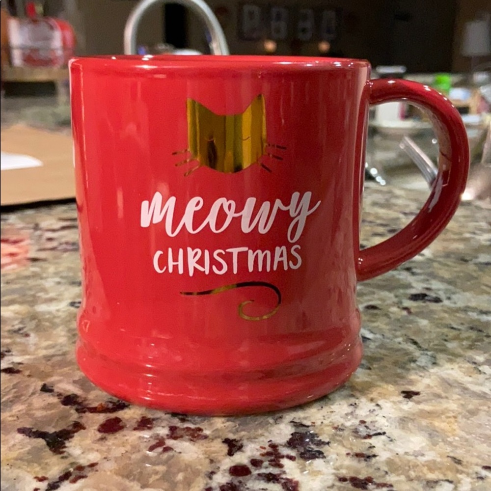 Meowy Christmas Red Mug